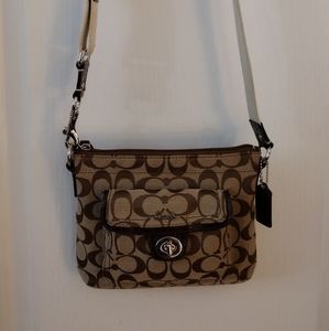 Coach "Signature" khaki/brown Crossbody